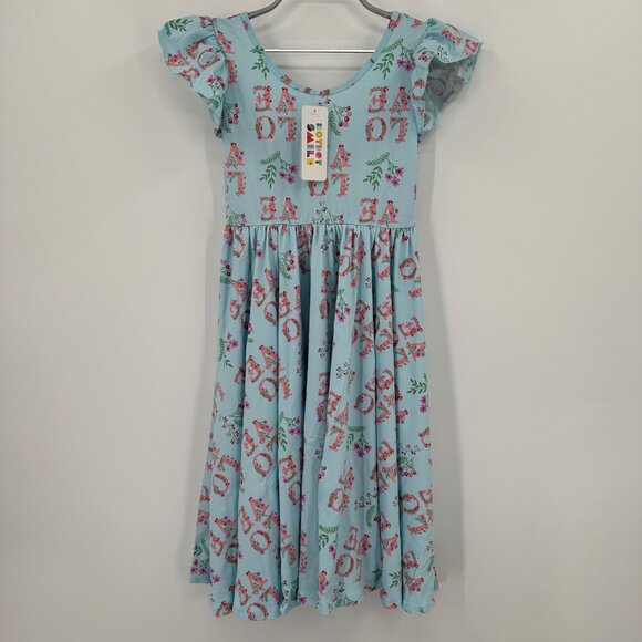 Dot Dot Smile Dresses & Skirts - Dot Dot Smile Girl's Empire Waist Dress sz 3-4 NWT Short Sleeve LOVE Floral Blue